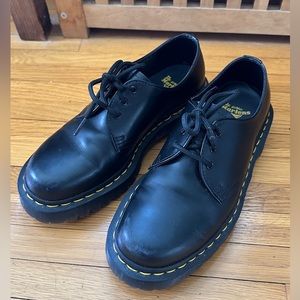 Doc Marten’s black leather oxfords